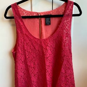 Aritzia Talula lace sleeveless top in pink